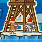 Sfida un amico in una caotica battaglia sulla neve! Schiva palle di neve giganti, spingi il tuo avversario fuori dal ghiaccio e sii l'ultimo a rimanere in…