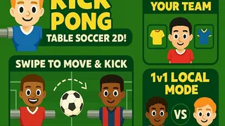 Vivi una fusione unica di calcio balilla e pong in questo frenetico gioco di calcio arcade. Sfida l'IA o un amico sullo stesso dispositivo. Gioca ora…
