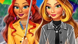 Sfida la moda sotto la pioggia! Crea outfit perfetti con cappotti, stivali e ombrelli. Libera la tua stilista in questo divertente gioco di vestire e crea look…