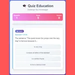 Metti alla prova il tuo intelletto con Quiz Educativo, un gioco a trivia divertente e coinvolgente per tutte le età. Rispondi a domande su un'ampia gamma di…